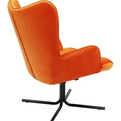 Fauteuil pivotant Oscar velours orange