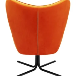 Fauteuil pivotant Oscar velours orange
