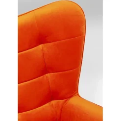 Fauteuil pivotant Oscar velours orange