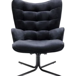 Fauteuil pivotant Oscar velours noir