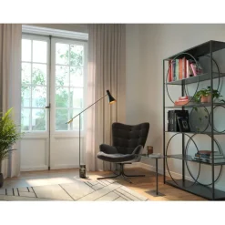 Fauteuil pivotant Oscar velours noir