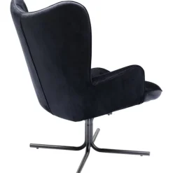 Fauteuil pivotant Oscar velours noir