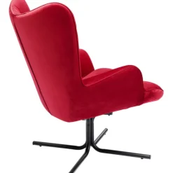 Fauteuil pivotant Oscar velours rouge