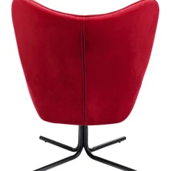 Fauteuil pivotant Oscar velours rouge