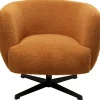 Fauteuil pivotant Peony Fuzzy Caramello