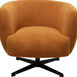 Fauteuil pivotant Peony Fuzzy Caramello
