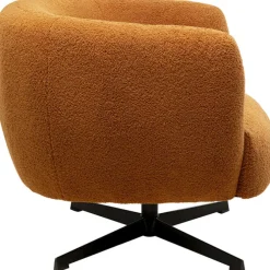Fauteuil pivotant Peony Fuzzy Caramello