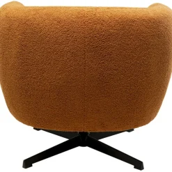 Fauteuil pivotant Peony Fuzzy Caramello