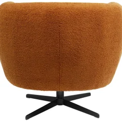 Fauteuil pivotant Peony Fuzzy Caramello