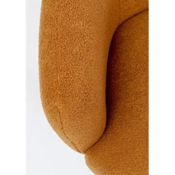 Fauteuil pivotant Peony Fuzzy Caramello