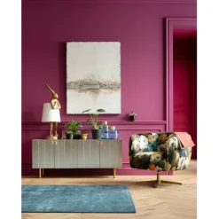 Fauteuil pivotant Peony Flower jaune