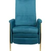 Fauteuil relax Lazy velours bleu