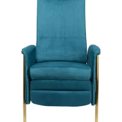 Fauteuil relax Lazy velours bleu
