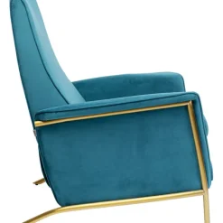 Fauteuil relax Lazy velours bleu