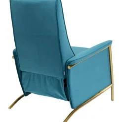 Fauteuil relax Lazy velours bleu
