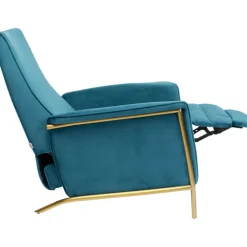 Fauteuil relax Lazy velours bleu