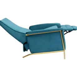 Fauteuil relax Lazy velours bleu