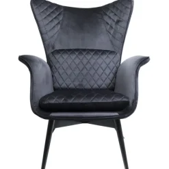 Fauteuil Tudor Velvet noir