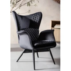 Fauteuil Tudor Velvet noir