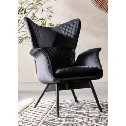 Fauteuil Tudor Velvet noir