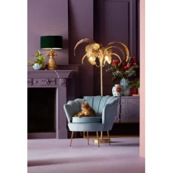 Fauteuil Water Lily doré or aqua