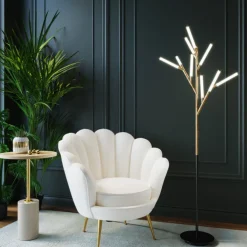 Fauteuil Water Lily doré-beige