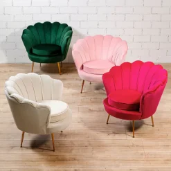 Fauteuil Water Lily doré-beige