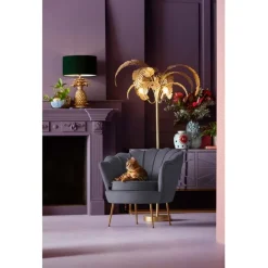 Fauteuil Water Lily doré-gris