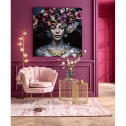 Fauteuil Water Lily doré-rosé