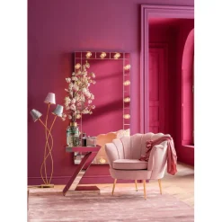 Fauteuil Water Lily doré-rosé