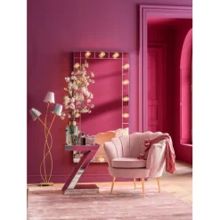 Fauteuil Water Lily doré-rosé