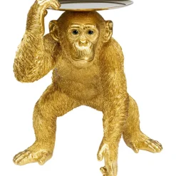 Figurine décorative Butler Playing Chimp doré 52cm