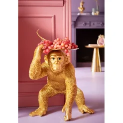 Figurine décorative Butler Playing Chimp doré 52cm