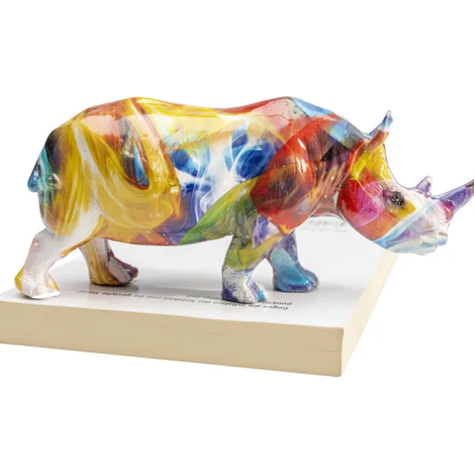 Figurine décorative Colored Rhino 17cm