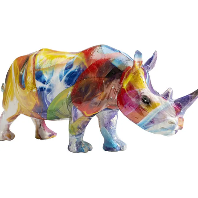 Figurine décorative Colored Rhino 17cm