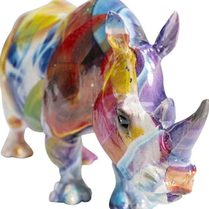 Figurine décorative Colored Rhino 17cm