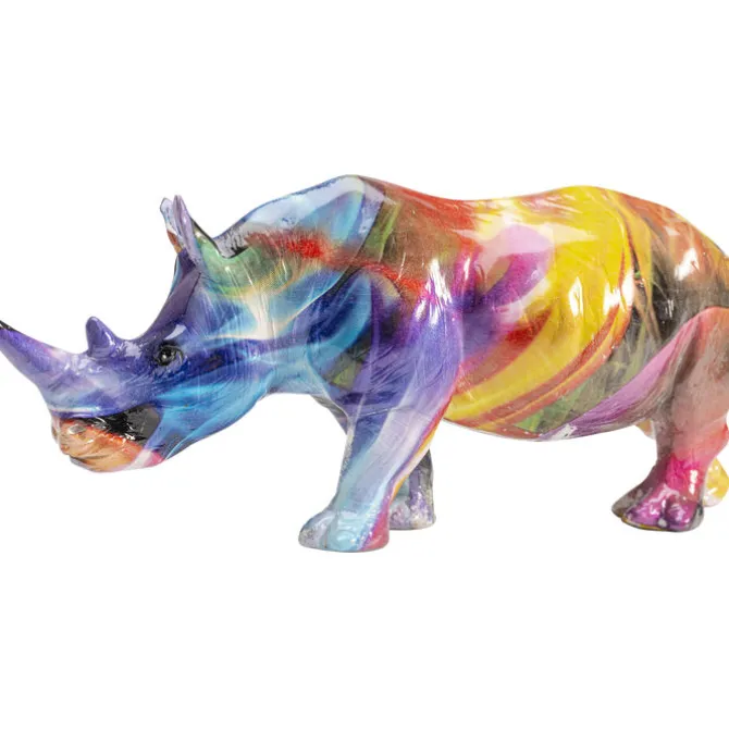 Figurine décorative Colored Rhino 17cm