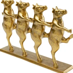 Figurine décorative Dancing Cows doré 40cm