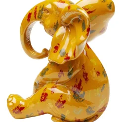 Figurine décorative Elephant Dots jaune 18cm