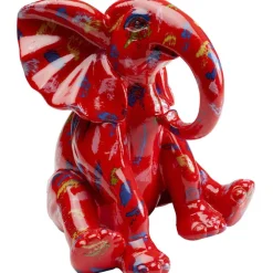 Figurine décorative Elephant Dots rouge 18cm
