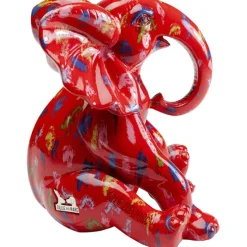 Figurine décorative Elephant Dots rouge 18cm