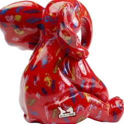 Figurine décorative Elephant Dots rouge 18cm
