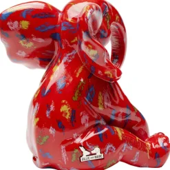 Figurine décorative Elephant Dots rouge 18cm