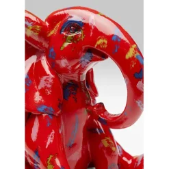 Figurine décorative Elephant Dots rouge 18cm