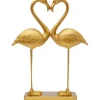 Figurine décorative Flamingo Love doré 39cm