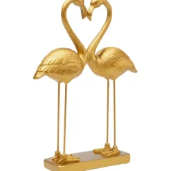Figurine décorative Flamingo Love doré 39cm
