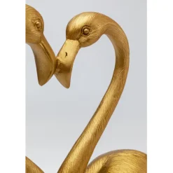 Figurine décorative Flamingo Love doré 39cm