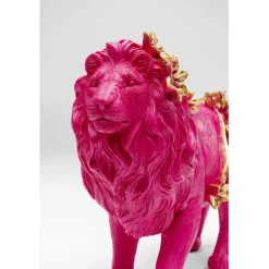 Figurine décorative Flower Lion fuchsia 19cm