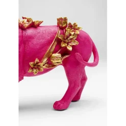 Figurine décorative Flower Lion fuchsia 19cm