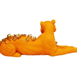 Figurine décorative Flower Leopard orange 26cm